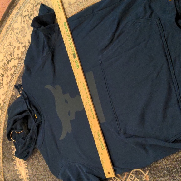 Under Armour Men's Medium Project Rock Hoodie Shirt Navy Blue - Picture 9 of 9